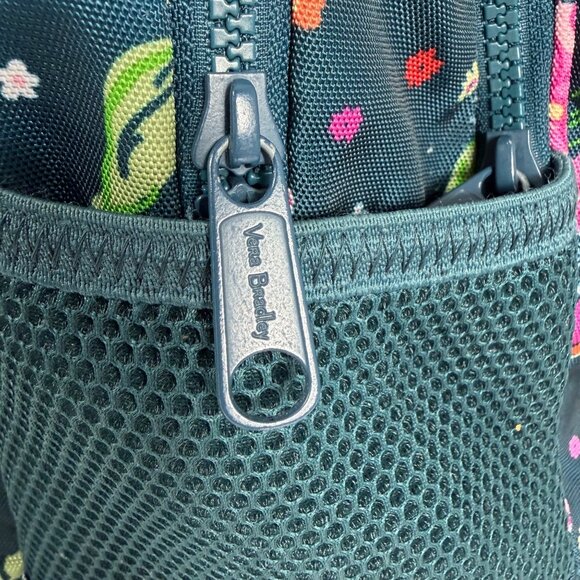 VERA BRADLEY Floral Women\'s Recycled Grand Backpack Hope Blooms Teal Book Bag main image 9